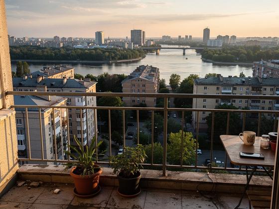 Apartment balcony and skyline preview